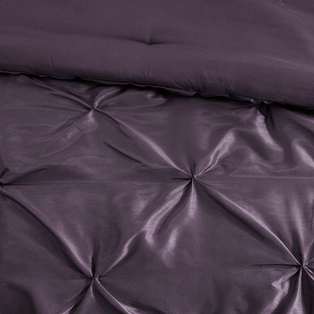 7 Piece Tufted Comforter Set - Plum California King