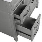 Bathroom Vanity With Sink and Drawers - Freestanding Solid Wood Cabinet