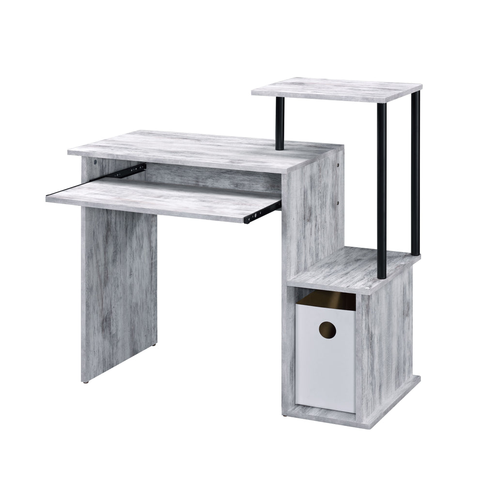 Lyphre Antique Rectangular Computer Desk with Storage