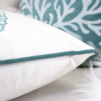 Seahorses Pillow Cover with Matching Back – 20x20 Inch Accent Pillow