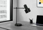 Modern Black Table Lamp with USB Port - Black