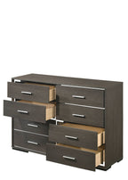 Escher Gray Oak Dresser with 8 Spacious Drawers