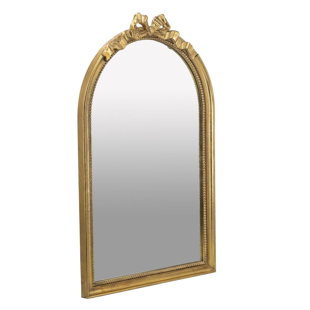 Gold Baroque Style Wall Mirror with Intricate Crown Detailing - 40.2" x 29.9"