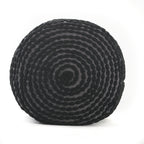 Handcrafted Cylindrical Accent Pouf with Water Resistant Fabric - White, Green, Black