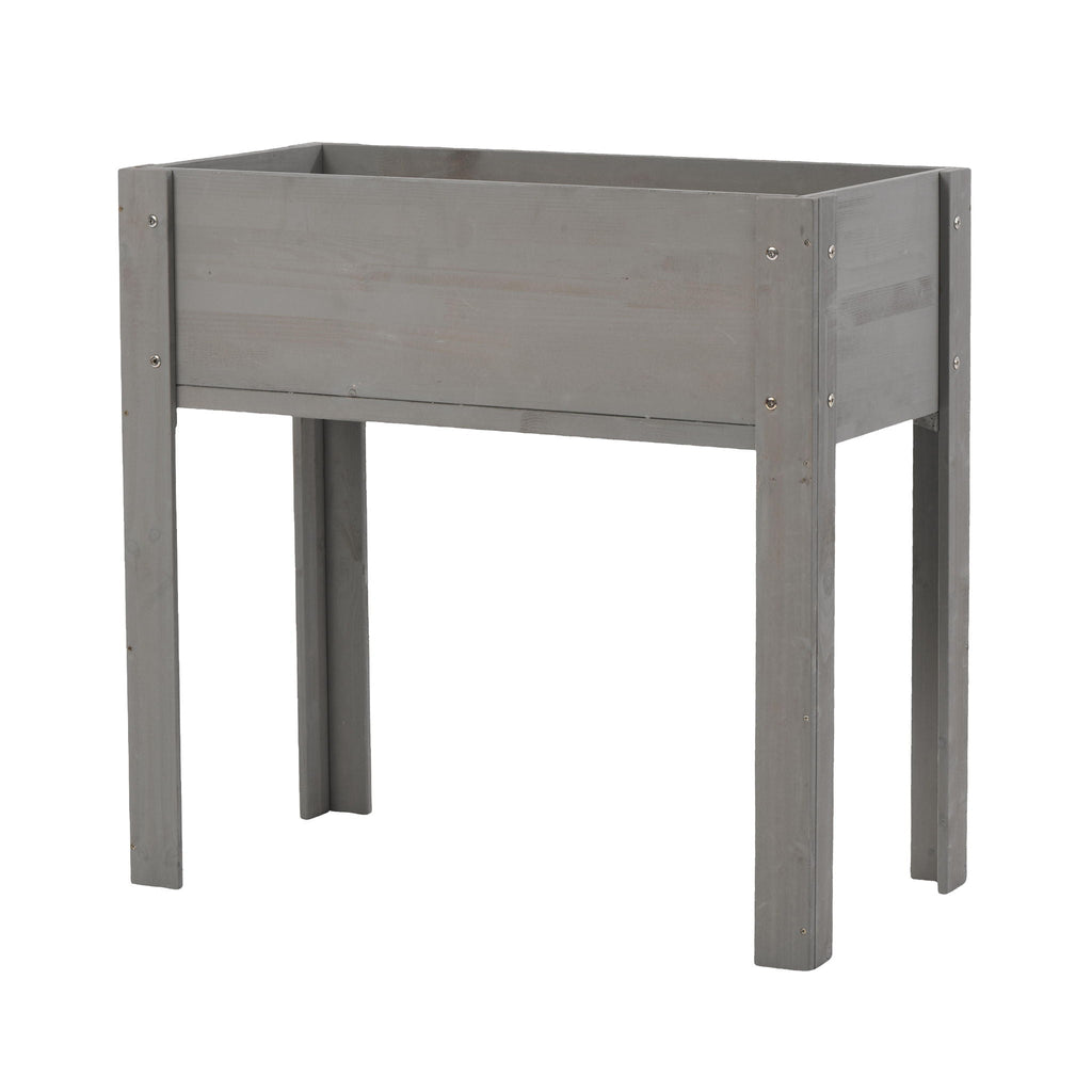 Solid Wood Raised Garden Bed with Legs - Available in Gray, Dark Gray, Dark Brown