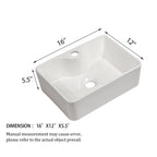 Modern Ceramic Rectangular Vessel Bathroom Sink with Sleek Design - White