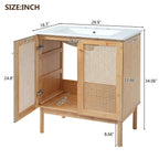 Bathroom Vanity Cabinet with Soft-Close Doors - Dark Brown or Light Brown