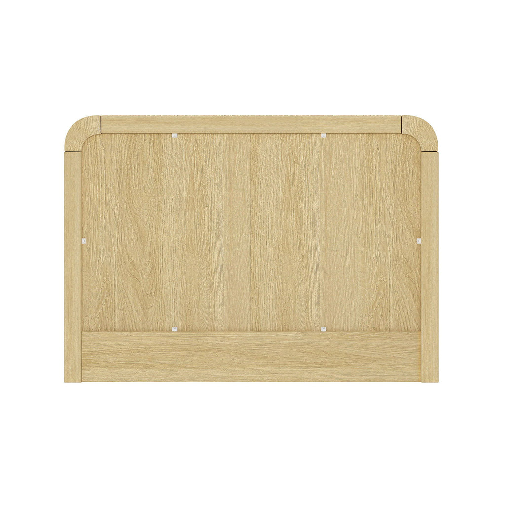 Modern Minimalist Solid Wood Nightstand with Two Drawers - Light Brown or Black