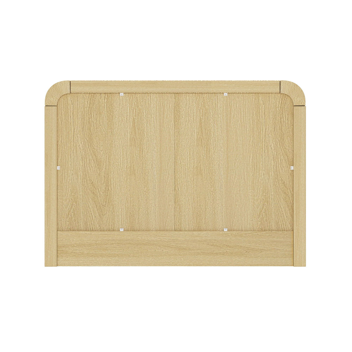 Modern Minimalist Solid Wood Nightstand with Two Drawers - Light Brown or Black