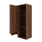 24 Inch Wall-Mounted Side Cabinet with Soft Closing Door - Brown Ebony