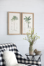 Tree Framed Print Set with Fir Wood Frames - Multicolor
