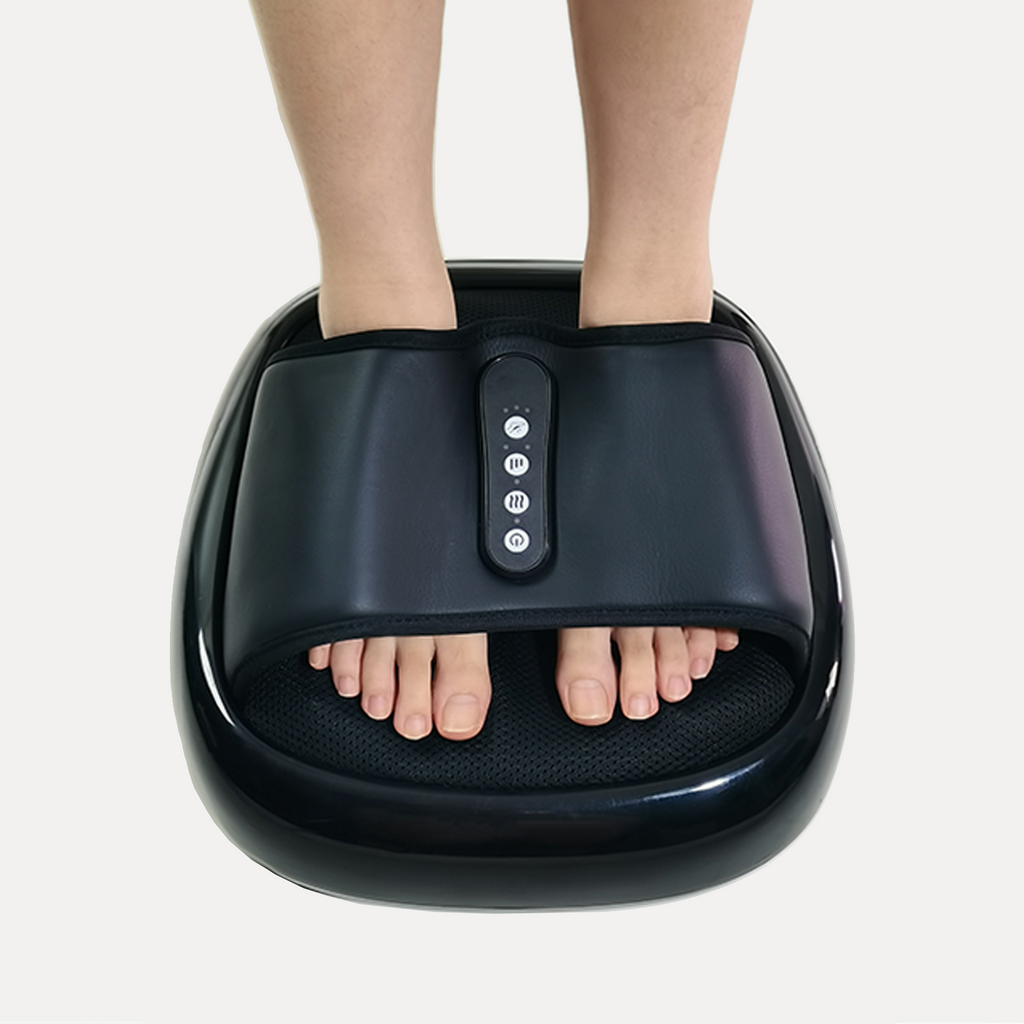 Heated Shiatsu Foot Massager with Air Compression - Black