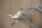 Metal Branch Wall Sculptures with Bird Accents - Silver Multi