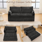Convertible Sleeper Sofa Bed with Storage and USB/C Charging - Fabric