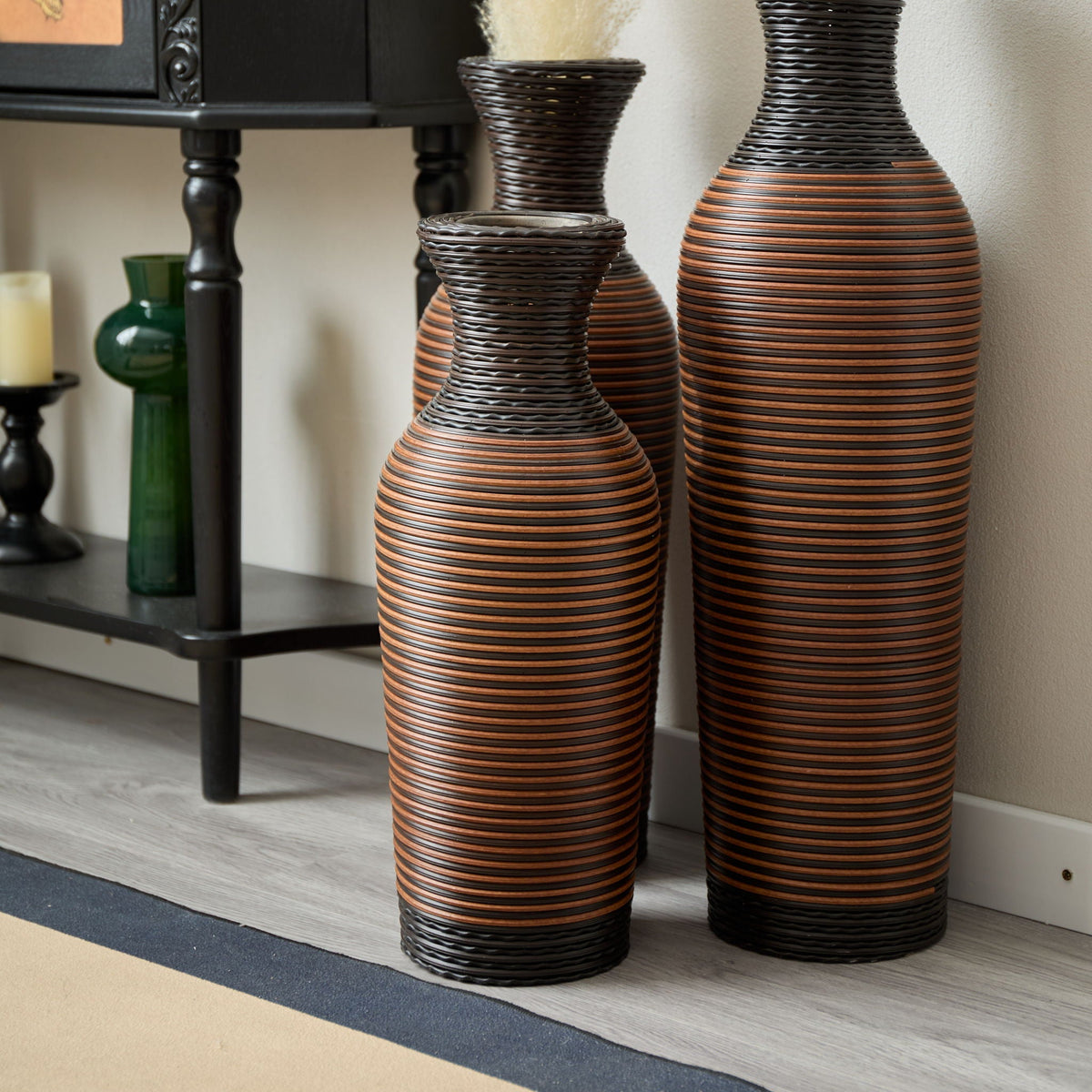 Classic And Neat Floor Vase with High Independent Stand - Multiple Colors