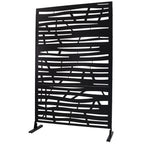 Metal Privacy Screen Room Divider with Durable Construction - Black, White, Dark Brown