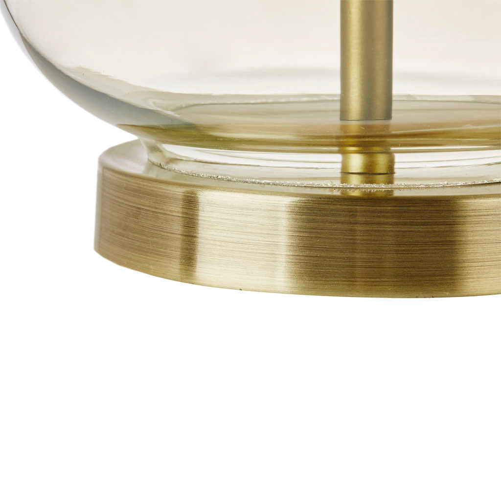 Ellipse Curved Glass Table Lamp Set of 2 with Gold Base - White