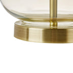 Ellipse Curved Glass Table Lamp Set of 2 with Gold Base - White