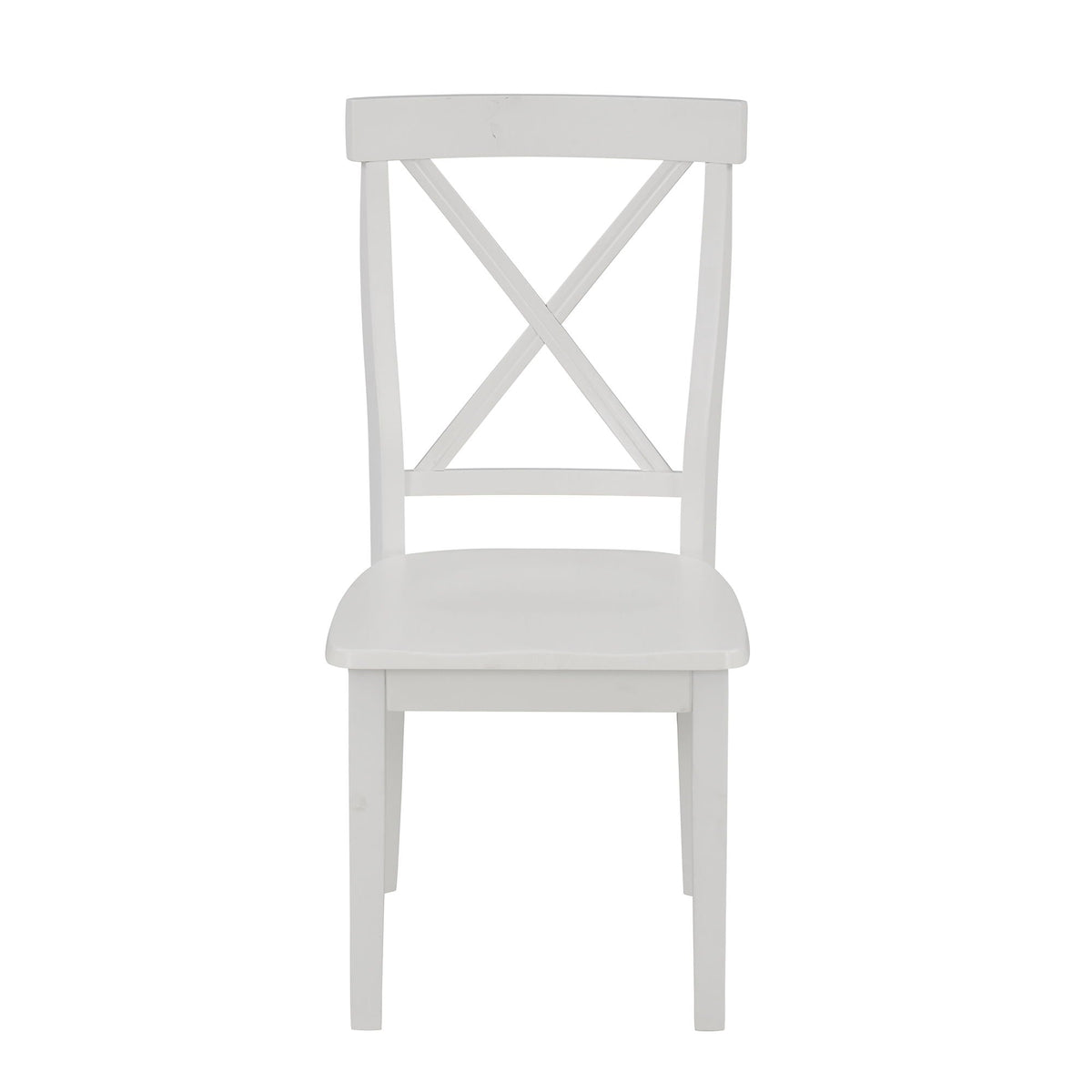 5-Piece Solid Wood Dining Set — White or Dark Gray