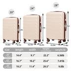 3-Piece ABS Spinner Wheel Luggage Set