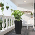 Tall Planters Set with Auto Watering and Water Level Monitor - Polypropylene