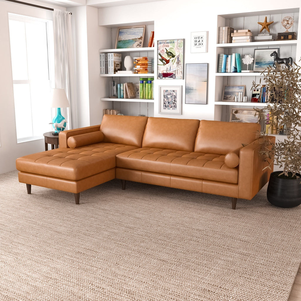 Corner Sectional Sofa with Removable Cushions - Orange