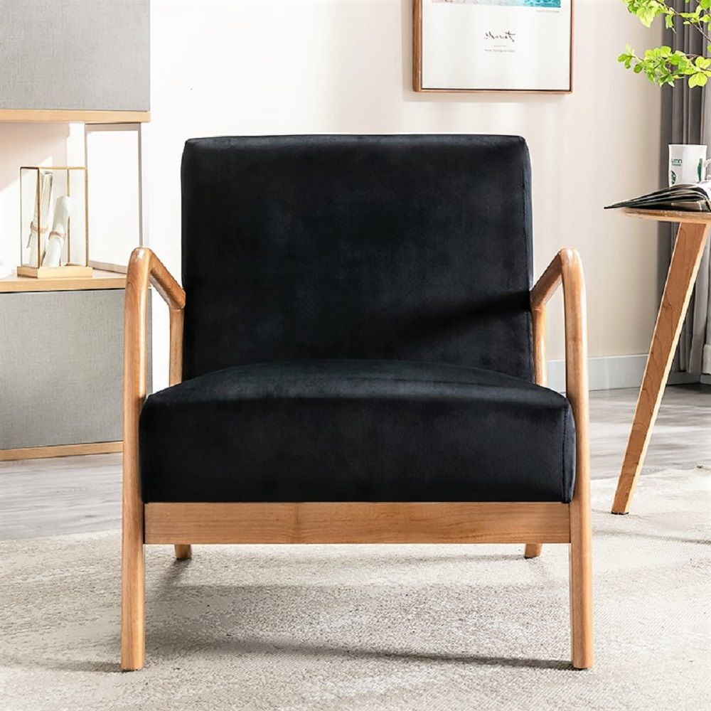Mid-Century Modern Accent Chair with Cushioning - Multiple Colors