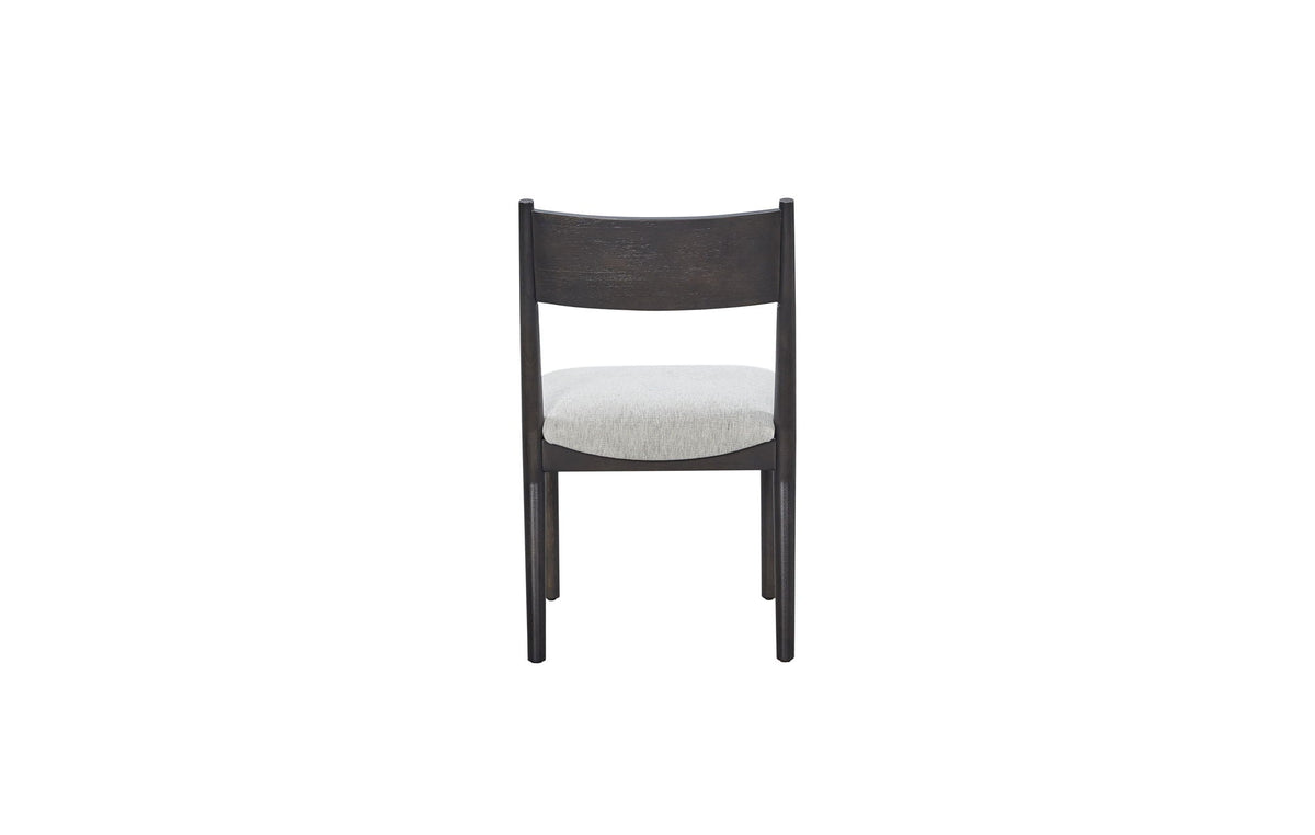 Upholstered Crescent Dining Chairs with Comfortable Upholstery - Peppercorn