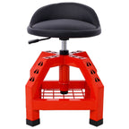 Pneumatic 360 Degree Swivel Creeper Stool with Adjustable Height - Red, Yellow, Green, Dark Gray