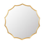 Round Sunburst Wall Mirror With Wall Decor