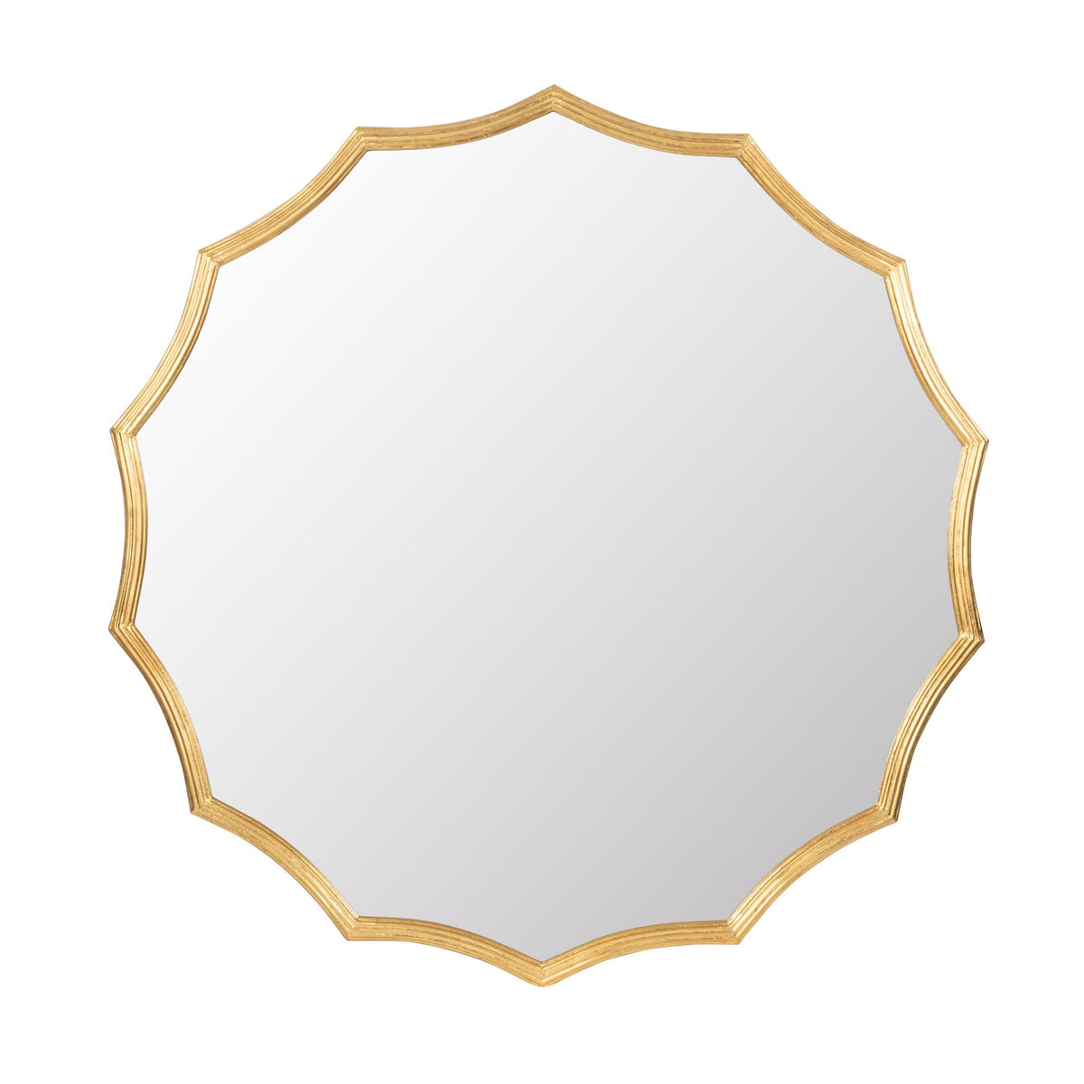 Round Sunburst Wall Mirror With Wall Decor