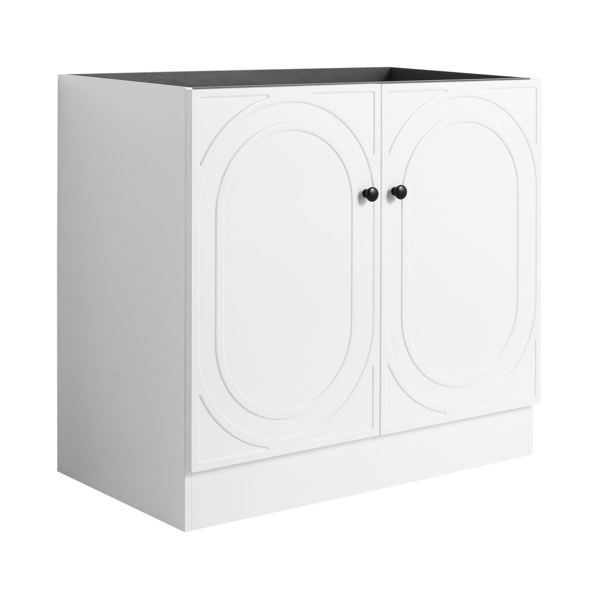 Modern Freestanding Bathroom Vanity with Soft Close Cabinet Doors - Pearl Silver, White, or Dark Green
