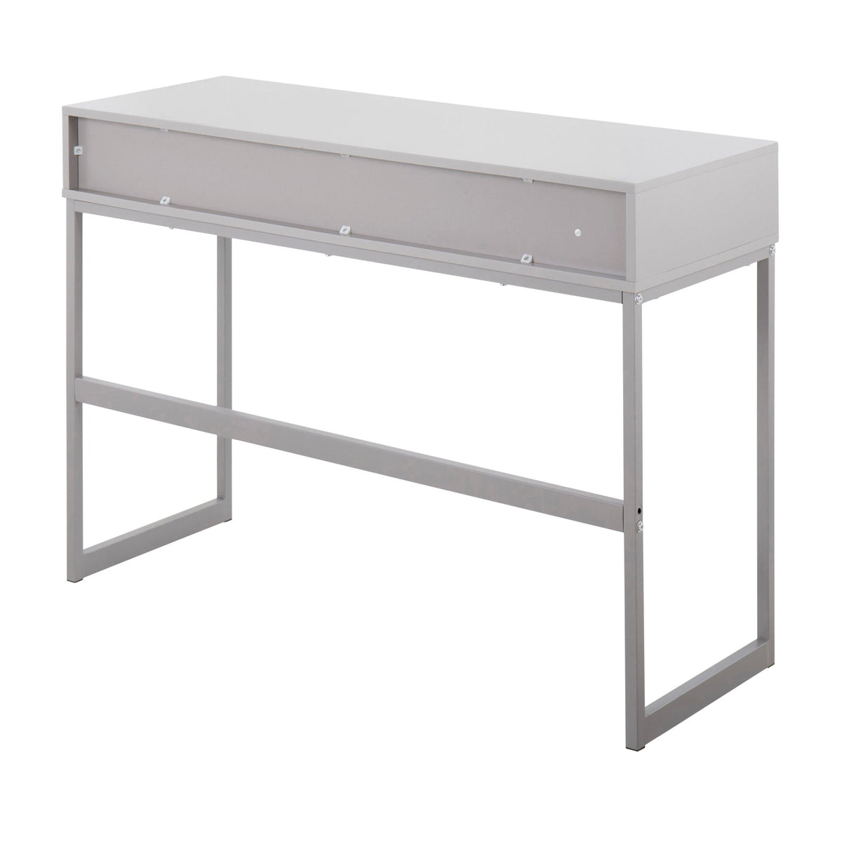 Contemporary Console Table with Storage Drawers - White, Gray, Black