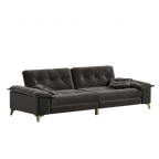 Modern 4-Seater Cloud Sofa with Wide Flip Armrests - Chenille
