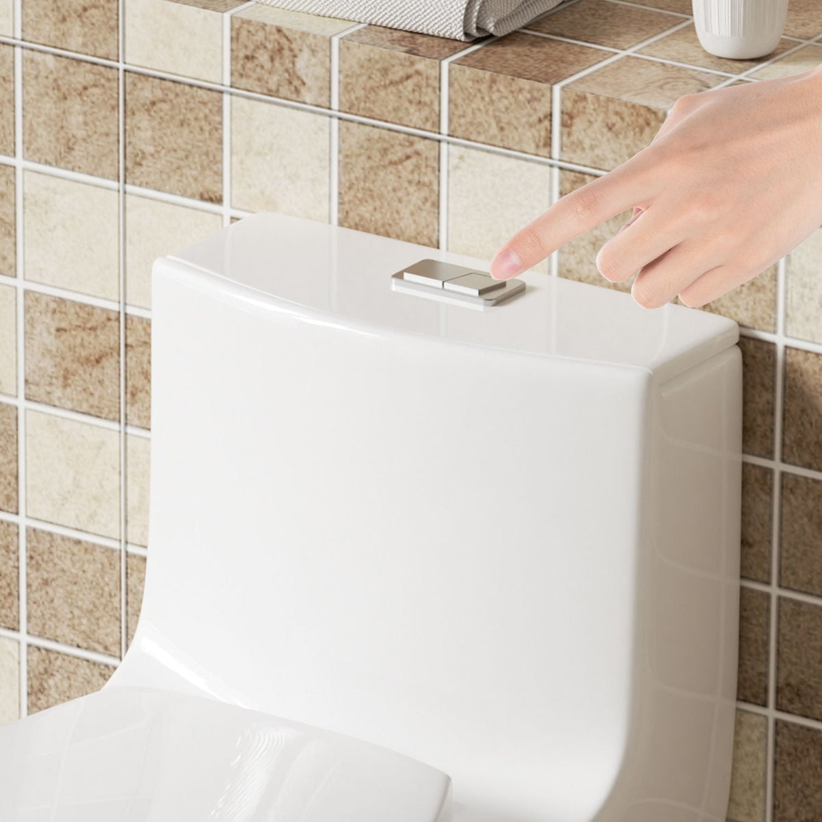 Elegant One Piece Toilet With Tornado Dual Flush