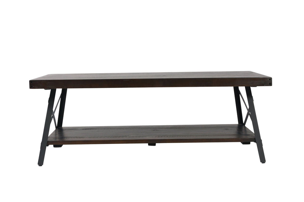 Modern Rustic Style Coffee Table with Spacious Top - Light or Dark Brown