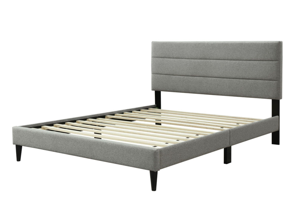 Channel Bed with USB Charging Ports - Dark Gray