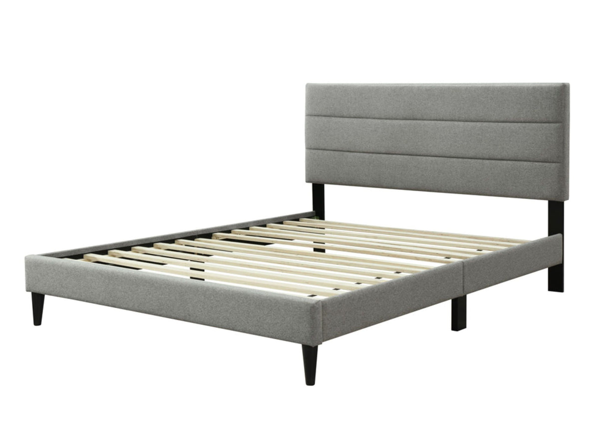 Channel Bed with USB Charging Ports - Dark Gray