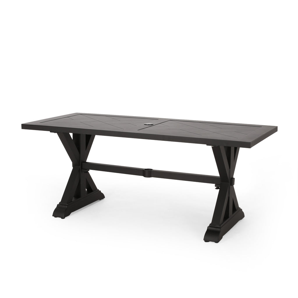 Antique Matte Outdoor Aluminium Dining Table with Durable Construction