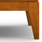 Handcrafted End Table with 2 Drawers - Light Brown, Dark Brown, or Black