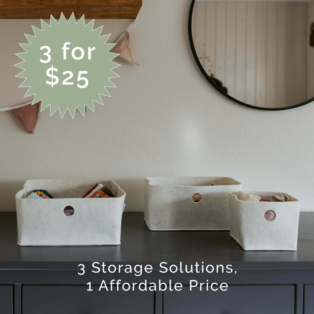 Parker Baby Co. Felt Drawer Organizers — 3-Piece Set