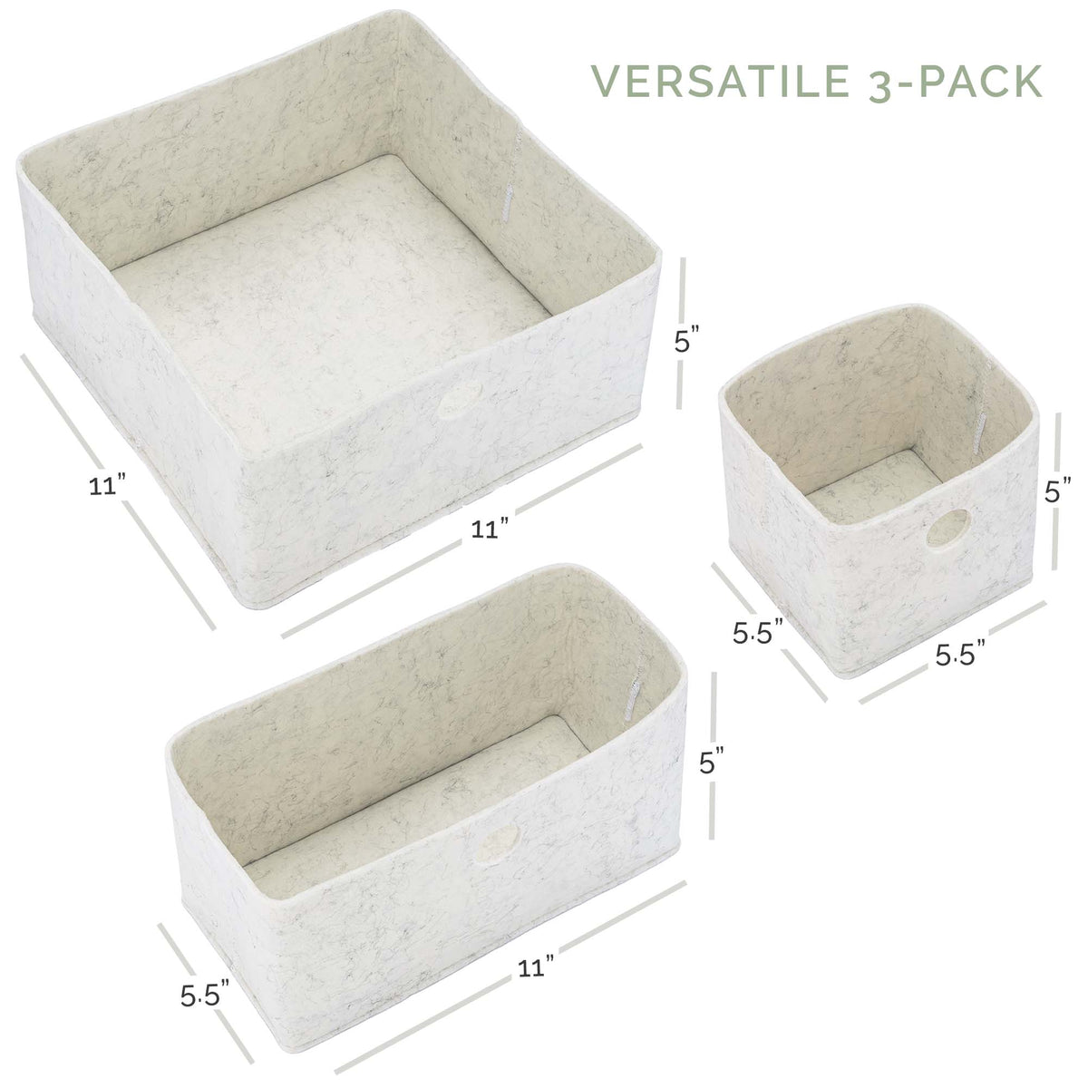 Parker Baby Co. Felt Drawer Organizers — 3-Piece Set
