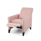 Pushback Recliner Chair with Side Pocket - Blush