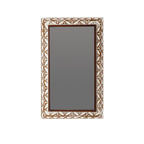29.13"×47.24" Rectangular Carved Leaf Wall Mirror