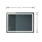 Bathroom Vanity Mirror with Front Lighting and Anti-Fog - Pearl Silver
