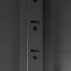 Metal Wall Mounted Tool Storage Cabinet with 2 Locking Doors and Adjustable Shelf - Gray or Black
