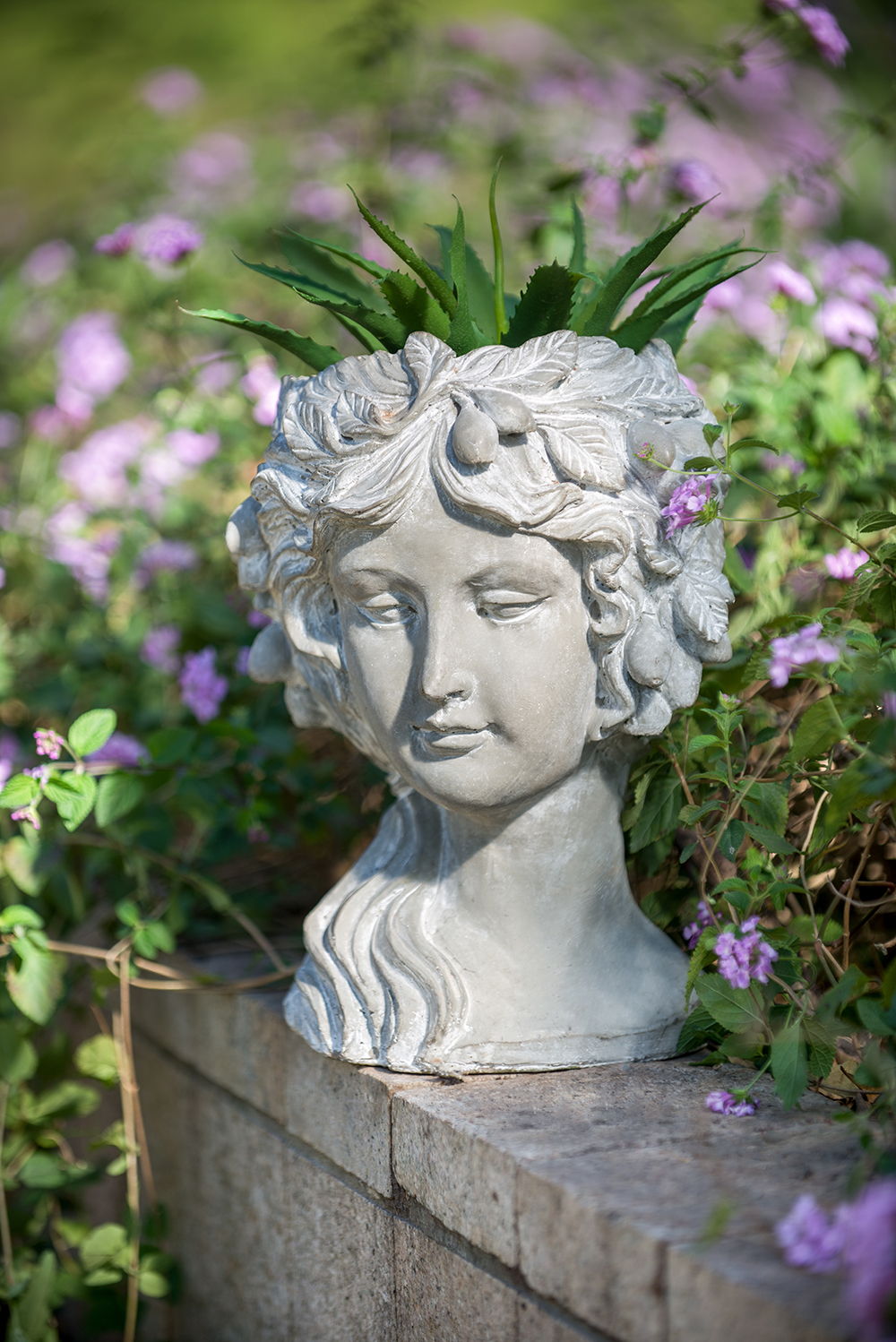 Cement Bust Wall Planter - Indoor & Outdoor Decor