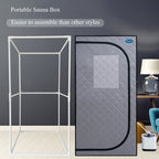 Portable Grey Steam Sauna Tent with Remote Control and Chair