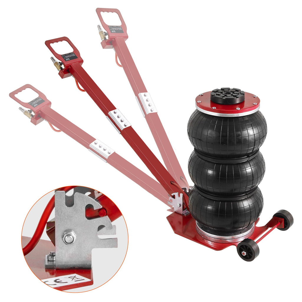 Air Jack 3 Ton Triple Bag Pneumatic Jack with Adjustable Handle