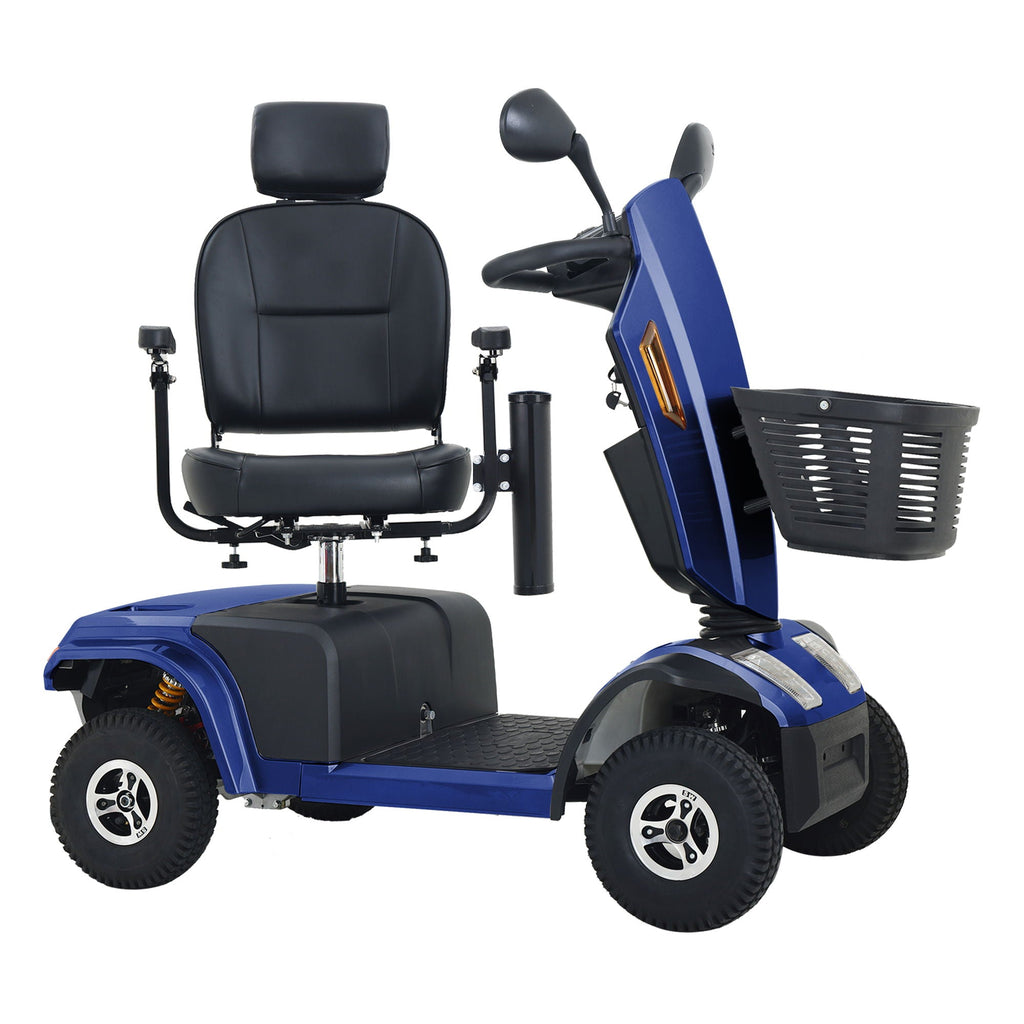 Heavy Duty Mobility Scooter with Long Range and Enhanced Safety - Red, Blue, Black, Gray